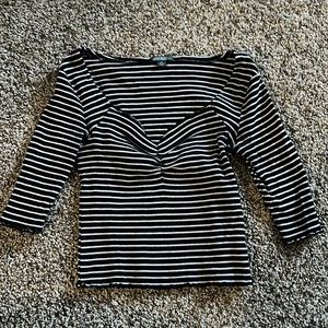 Wild Fable size XS black & white striped top